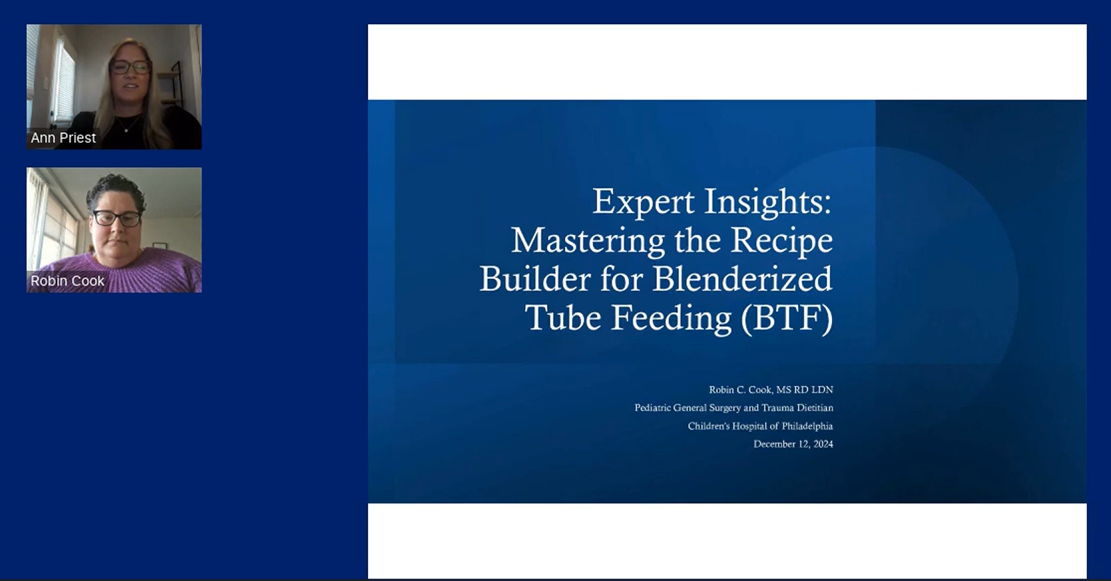 Expert Insights: Mastering the Recipe Builder for Blenderized Tube Feeding (BTF)