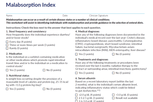 Malabsorption Index