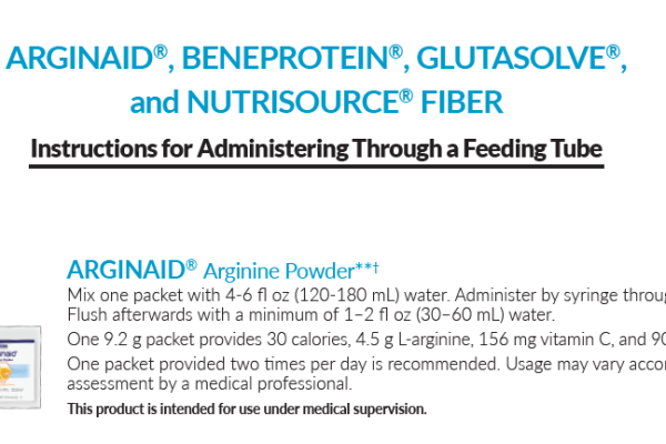 Administering Modulars Through a Feeding Tube